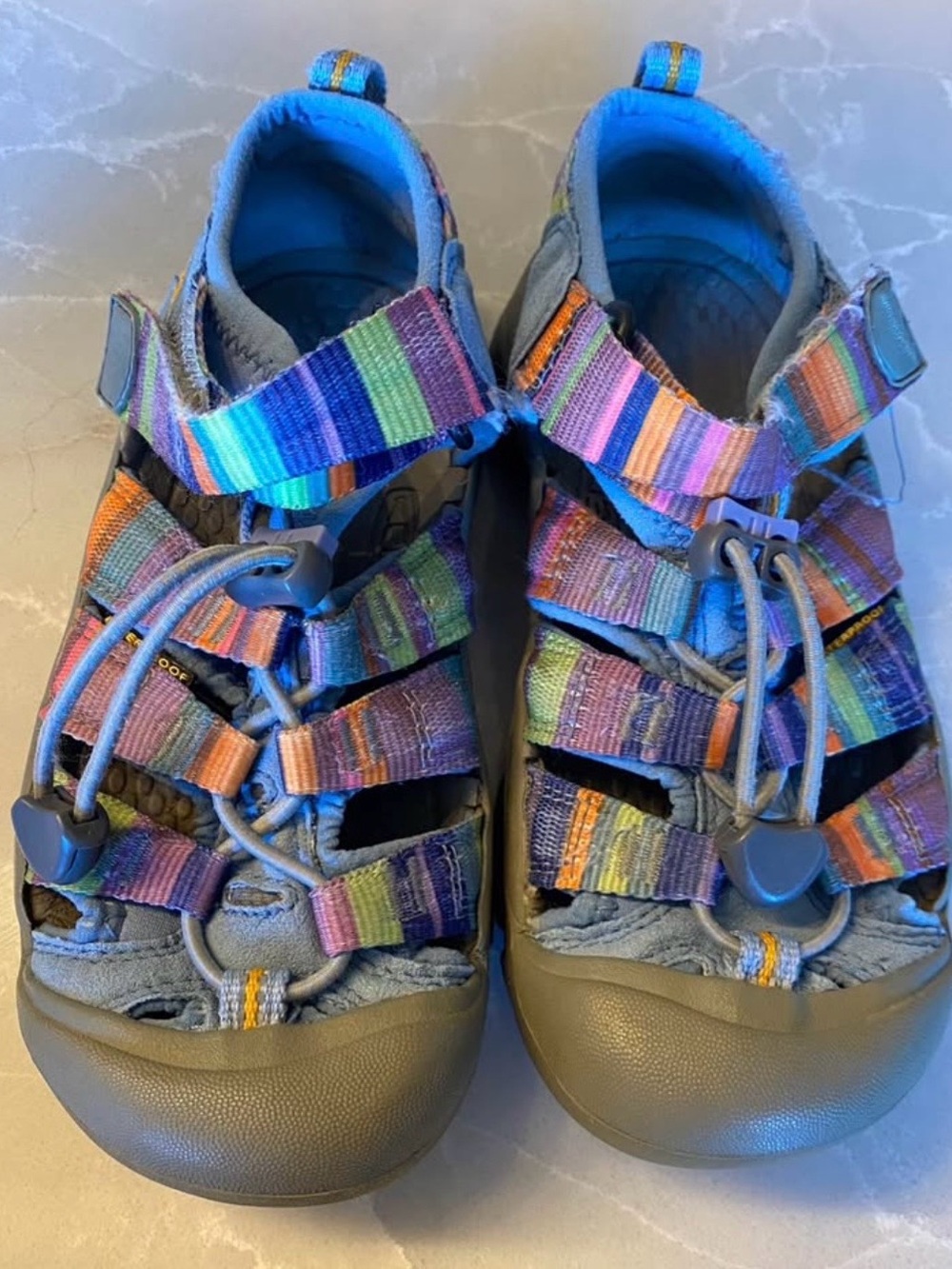 Keen Kids Multicolor Striped Outdoor Sandals with Blue Lining